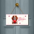thumbnail image 2 of Happy Valentine's Day Cavalier King Charles Spaniel Brings Love Heart Landscape Wood Sign Dog Lover Gifts Hanging Wall Home Decor - 02028, 2 of 5