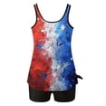thumbnail image 4 of Plus Size Two Piece Tankini Swimsuit for Women 4th Of July 2026 Tummy Control Full Coverage Bathing Suits, 4 of 7