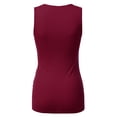 thumbnail image 3 of Doublju Women's V- Neck Sleeveless Shirred Sides Tank Top (Plus Size Available), 3 of 4