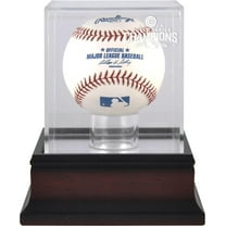 Chicago Cubs 2016 MLB World Series Champions Mahogany Logo Baseball Display Case