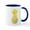 White/Navy Inside, variant on CafePress - Faux Gold Foil Pineapple Mugs - 11 oz Ceramic Mug - Novelty Coffee Tea Cup