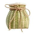 thumbnail image 2 of AYktou Bamboo-Woven Flower Basket, 3.9×5.1 Inch Rattan Tabletop Vase Gypsophila Dried Flower Vase Decor, Farmhouse Tableware Storage Container Flower Arranger for Living Room Shelf Centerpiece, 2 of 7