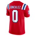 thumbnail image 3 of Men's Christian Gonzalez New England Patriots Nike Game Jersey - Red, 3 of 3
