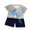Sky Blue, variant on Utlike Girls Clothing Set Summer Short Sleeved T Shirt Set Infant Short Sleeved Shorts Two Piece Set Lightweight Casual Outfits Size 18 Months-24 Months