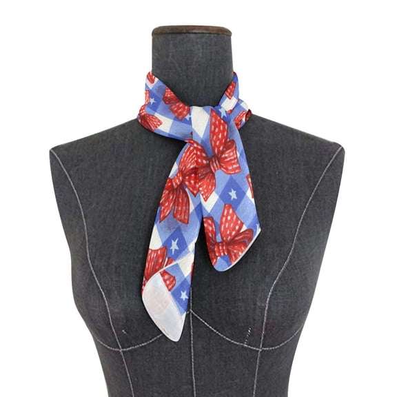Square Scarf 24x24 Inch Retro Red Polka Dot Bows Silky Satin Sun Protection Neck Scarf for Women Multi-Purpose Head Wrap Bandana for Hair Bag Decoration