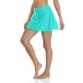 thumbnail image 3 of Charmo Women's Swim Skirt High Waist Swim Skirt with Briefs Bikini Tankini Bottom Solid Swimdress Skirt, 3 of 7