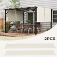 thumbnail image 4 of Patio Umbrellas Outsunny 2 PCS 4 x 18ft Pergola Canopy Replacement, UV Protection Pergola Shade Cover, Easy to Install for 10 x 11.8ft Pergola, Khaki,Outdoor Umbrellas, 4 of 9