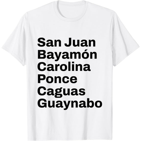 Puerto Rico Cities and Towns Travel T-Shirt Shirts