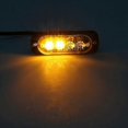 thumbnail image 5 of 4-Pack 4-LED Amber Orange Grill Emergency Warning Lights 12V 24V Flashing Strobe for Vehicles, 5 of 5
