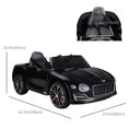 thumbnail image 3 of Aosom 12V Bentley Licensed Electric RC Car for Kids, Toddler Ride on Toys Gift, Black, 3 of 10