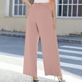 thumbnail image 7 of Lmnyox Wide Leg Trousers for Women Flowy High Waist Drawstring Lounge Pants Summer Casual Palazzo Pants, 7 of 7