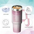thumbnail image 4 of 40oz Breast Cancer Awareness Tumbler with Handle and straw for Women, Pink Ribbon Stainless Steel Insulated Cup, Coffee Mug Water Bottle,Gift for Patients Survivor, 4 of 6
