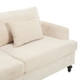 thumbnail image 5 of 62'' Small Modern Loveseat Couch, Mid-Century Low Back Chenille 2-Seat Tufted Sofa Couch with 2 Pillows for Living Room, Bedroom, Office, Apartment, Dorm, Studio and Small Space (Beige), 5 of 8