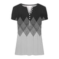 thumbnail image 5 of Delayuji Women's Casual Pleated Round Neck Cardigan Short Sleeve Loose T Shirt Shirt Summer Top Gray Xl Polyester,Spandex Short Sleeve Shirts for Women, 5 of 5