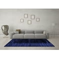 thumbnail image 3 of Ahgly Company Indoor Square Oriental Blue Modern Area Rugs, 8' Square, 3 of 4