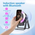 thumbnail image 5 of VTIN 4 in1 Wireless Induction Speaker Phone Stand, Cell Phone Stand with Bluetooth Speaker, Stereo Sound, RGB Ambient Light, Phone Holder for iPhone,Android Phones, iPads, Tablets, E-Reader, 5 of 11