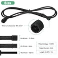 thumbnail image 3 of Uxcell 5-Pack Waterproof Extension Cable, 3 Pin 3.28 Ft/1m Wire with 22AWG IP67 Male and Female Connectors for Spotlights[Black], 3 of 7