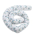 thumbnail image 4 of Parachoques para cuna de bebé, algodón suave, almohada larga lavable desmontable, Protector de cuna de seguridad, valla azul, 4 of 12