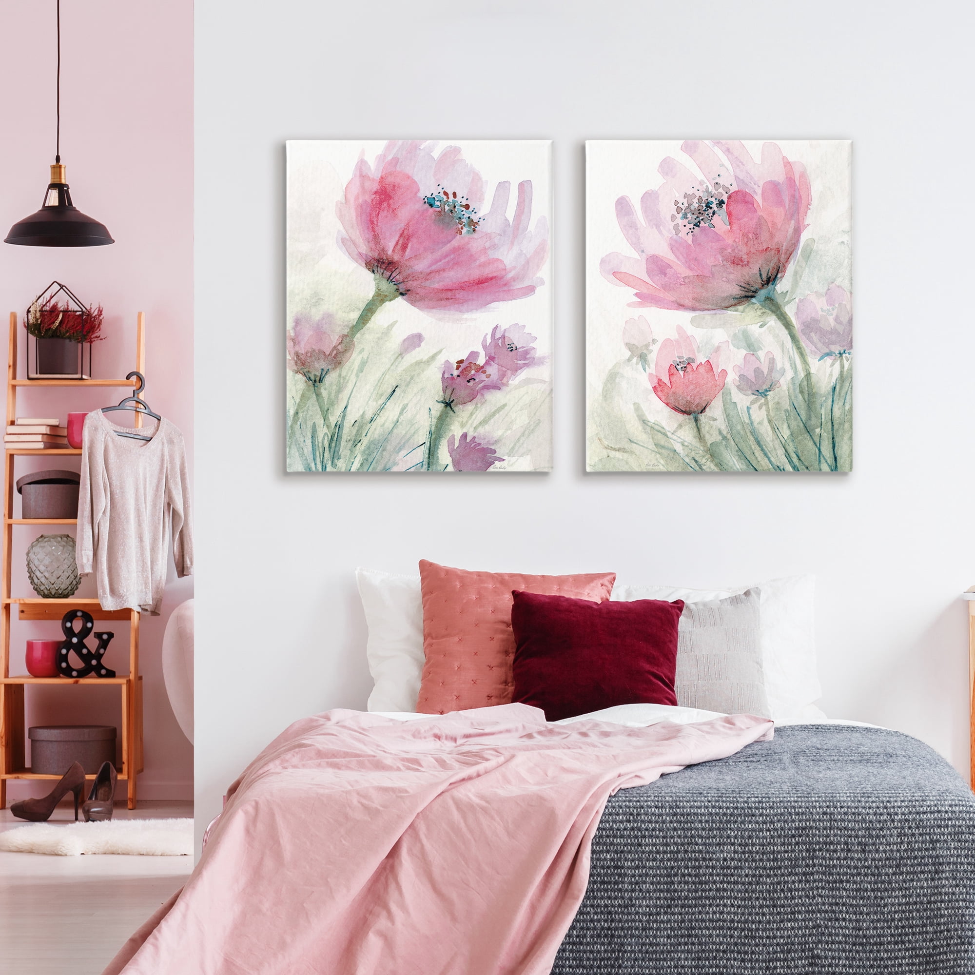Stupell Industries Speckled Flower Stamens 2 Piece Canvas Wall Art Set, design by Patti Bishop