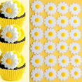 thumbnail image 3 of Sweetshop White Daisies Icing Decoration, 12 Piece Cake Decoration, 3 of 4