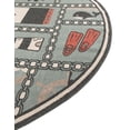 thumbnail image 4 of Unique Loom Outdoor Coastal Collection Area Rug - Nautiscape (3' 1" Round Blue/Red), 4 of 9