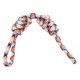 thumbnail image 1 of Cuerda de masticar en forma de nudo para perros Unique Bargains, cuerda de algodón trenzada duradera para limpiar los dientes de gatos y perros, azul y naranja, 1 of 7