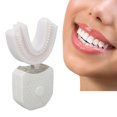 thumbnail image 2 of Dinheiro Sonic Cepillos de dientes en forma de U Automático Inalámbrico Recargable IPX7 Impermeable Azul LED Blanqueamiento Cepillos de dientes Blanco, 2 of 7