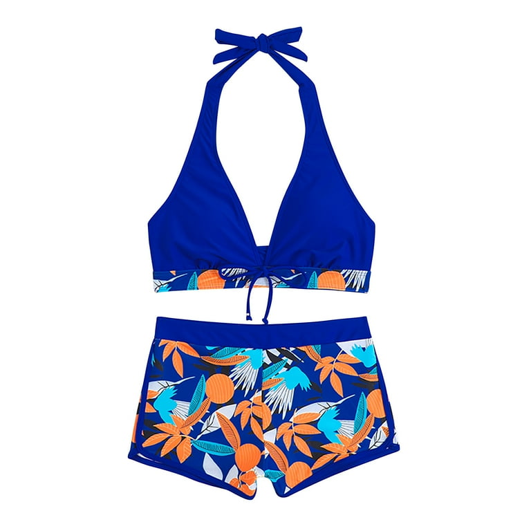 ★BALIBIKI☆Graffie Cover-Up Bikini (Vikini + Cover-Up Set) OKBOP Bikinis,Slingshot Bikini Fashion Floral Print Halter