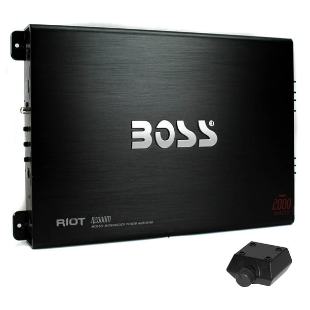 Boss Audio R2000M Riot 2000 Watt Monoblock A/B Car Audio Amplifier with