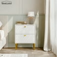 thumbnail image 3 of Boyel Living Modern Dresser with 2 Drawers Nightstand, Nightstand with Storage Bedside Table Chest for Bedroom Room, White, 3 of 13