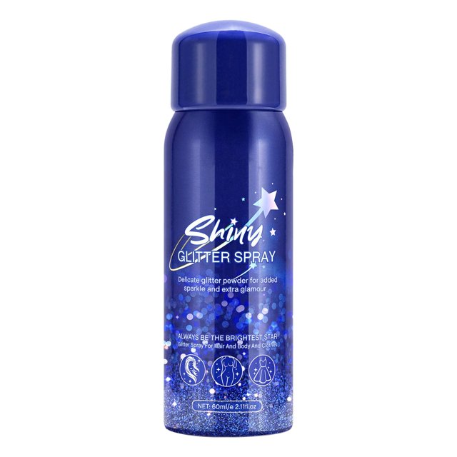 Spray, Hair Spray 60ml/2.11fl Body Shiny Spray Glitter Hairspray para fiestas en casa Fiestas Maquillaje de escenar Sunnimix Spray de purpurina para el cuerpo