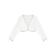 thumbnail image 3 of Zaldita Kids Girls Shrug Bolero Beads Lace Long Sleeve First Communion Cardigan Ivory 8/130/7Y, 3 of 7