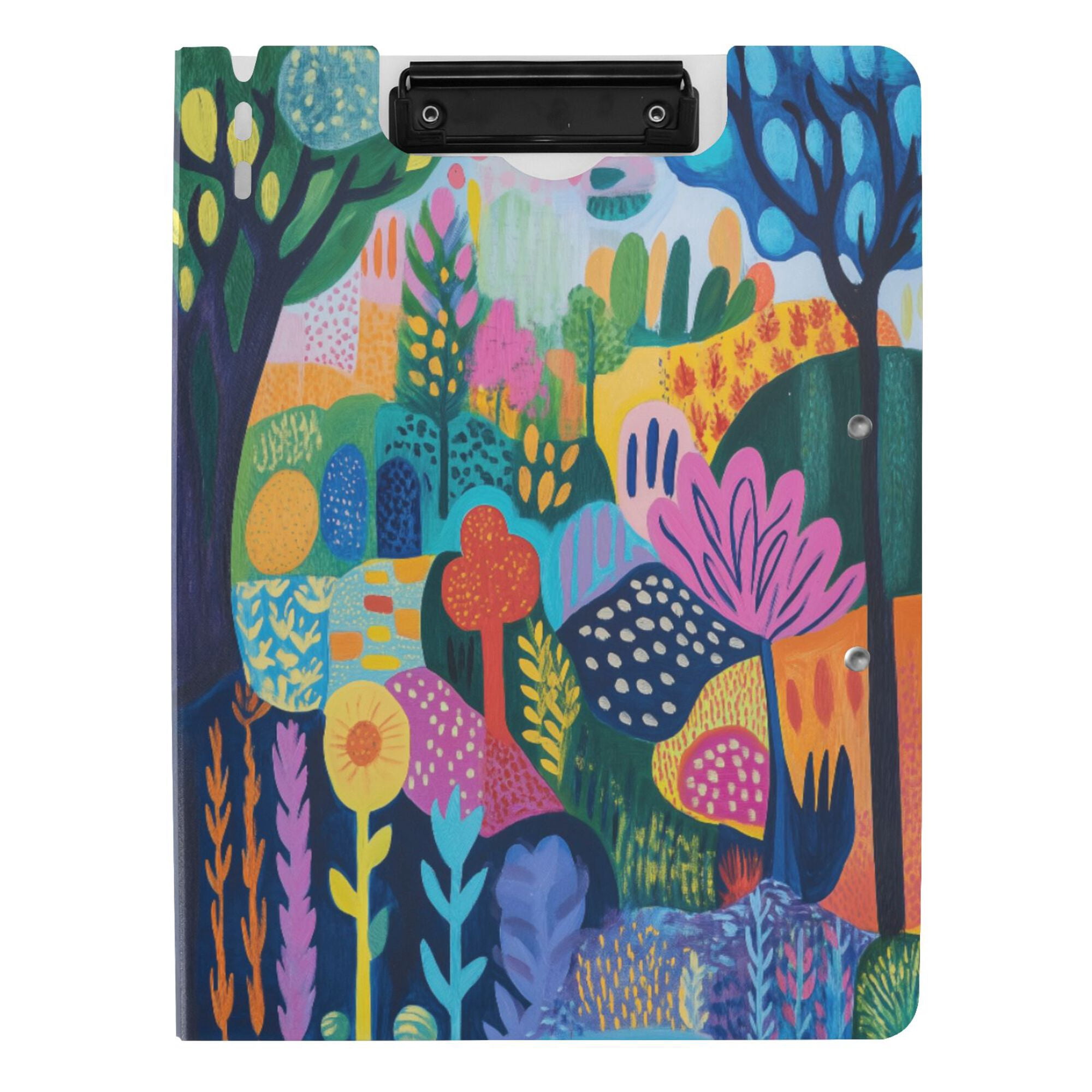 FORMRS A4 Clipboard Folder with Pen Holder Horizontal Foldable School Office Binder, Art Plants