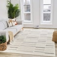 thumbnail image 5 of 4' X 6' Gray and Cream Abstract Distressed Area Rug, 5 of 7