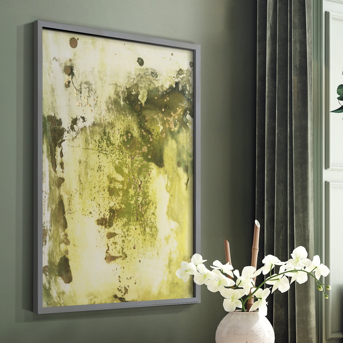 Canyon Diptych I Framed Print in Gray Solid Wood Framed Print No Nail Hanging