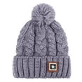 thumbnail image 4 of Prolriy Beanie for Women Outdoor Woolen Kat Ear All- Knitted Plush Warm Cute Hat Cycling Baseball Caps Wool Beanie Winter Hats for Women Grey, 4 of 9