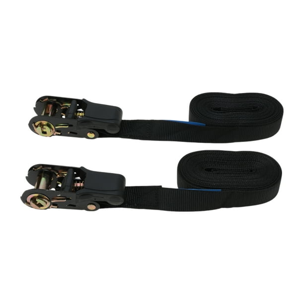 Correas de sujeción de trinquete Unique Bargains 2 Pcs 1 pulgada x 20 pies 1,764lb correas de sujeción para portaequipajes, motocicletas, camiones, remolques, negras