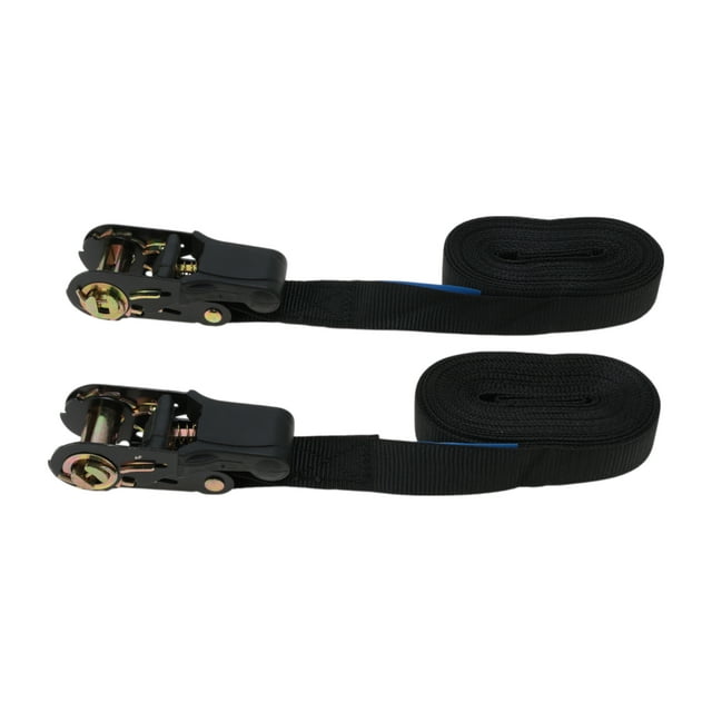Correas de sujeción de trinquete Unique Bargains 2 Pcs 1 pulgada x 20 pies 1,764lb correas de sujeción para portaequipajes, motocicletas, camiones, remolques, negras