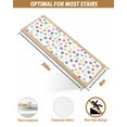 thumbnail image 5 of Rainbow Boho Stair Treads for Wooden Steps Indoor Runner Rug Carpet, Colored Minimalist Geometric Polka Dots 15 Pieces Peel and Stick Staircase Step Treads Covers Washable Throw Door Mats, 30"x8", 5 of 5