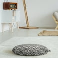 Curated visual reference: Gallery Detail: Abstract Round Floor Cushion With Handle Circular Intricate Shapes