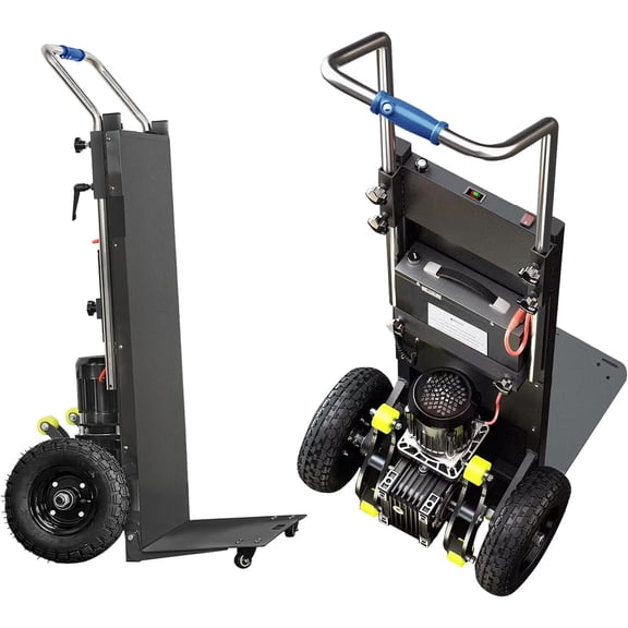 RXFSP 880 Lbs Capacity Electric Stair Hand Trucks, Rubber, 14.2 x 24.4 x 45.67 Inches