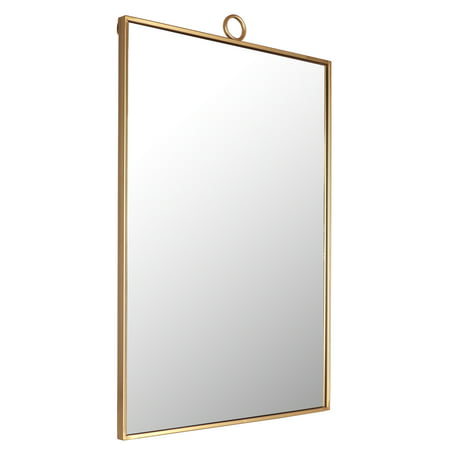 Mirrorize Ca 38 X24 Elegant Framed Plain Vanity Wall Mirror Gold Rectangle Hanging Modern Large Long Metal Frame Mirrors For Bathroom Entryway Bedroom Canada - Long Wall Mirrors Uk