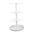 thumbnail image 3 of Organizador de joyas, expositor de llaveros, multifuncional, giratorio 360 degree. Blanco de 3 niveles, 3 of 8