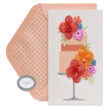 Papersong Premium Birthday Card (Cake with Flowers)