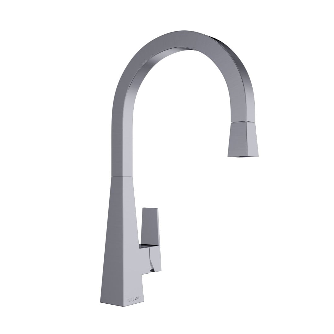 Lulani Santorini Stainless Steel 1-Handle Pull-Down Kitchen Faucet (No Spray Feature) - Brushed Stainless