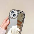 thumbnail image 5 of Luxury Plating Silver Makeup Mirror Case For iPhone 14 13 12mini 11 Pro Max XS X XR 13 7 8 Plus SE2 Electroplating Soft Cover, 5 of 5