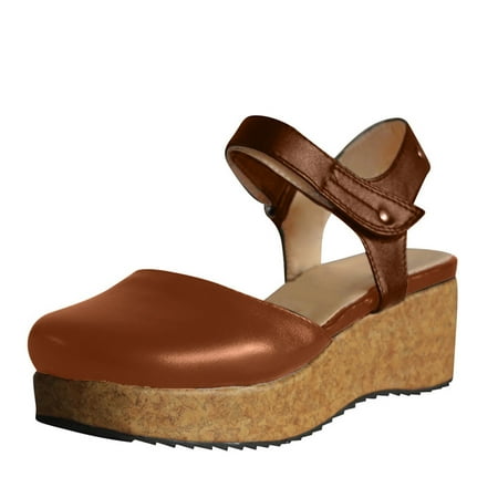 

Womens Sandals Women Sandals Wedge Low Heel Roman Wedge Ladies Fashion Elastic Strap Carved Breathable Shoes Thick Soled Wedges Casual Sandals Women S Sandals Pu Brown 39