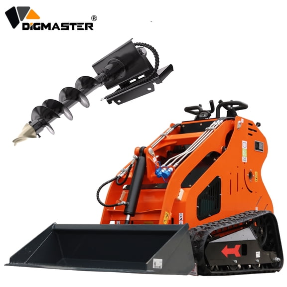 DigMaster 13.5HP Mini Skid Steer Loader B&S gasoline engine 617 lb Lift Compatible Multiple Attachment Farms Yards Forestry and More EPA