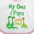 thumbnail image 4 of Inktastic Oma and Papa Love Me Dinosaur Boys Baby Bib, 4 of 4