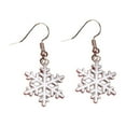 thumbnail image 2 of HongHeng Snowflake Earring Clear Cubic Zirconia Sparkle Hook Dangle Drop Earrings for Women for Christmas, 2 of 6